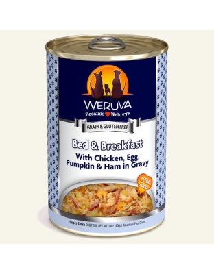 Weruva Dog Bed And Breakfast With Chicken; Egg; Pumpkin And Ham In Gravy 14oz. (Case of 12)