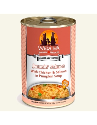 Weruva Dog Jammin Salmon With Chicken And Salmon In Pumpkin Soup 14oz. (Case of 12)