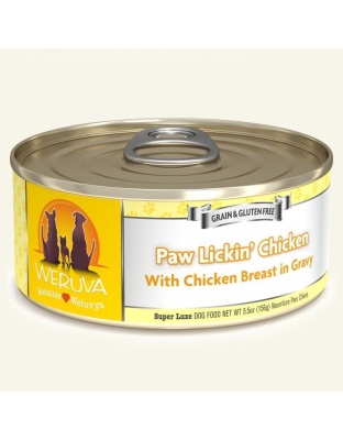 Weruva Dog Paw Lickin Chicken With Chicken Breast In Gravy 5.5oz. (Case of 24)