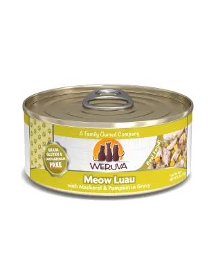 Weruva Cat Meow Luau with Mackerel and Pumpkin in Gravy 5.5oz. (Case of 24)