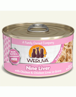 Weruva Cat Nine Liver with Chicken and Chicken Liver in Gravy 3oz. (Case of 24)