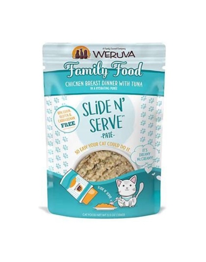 Weruva Cat Pates Family Food Chicken Breast Dinner with Tuna 2.8oz. (Case of 12)