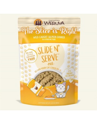 Weruva Cat Pates The Slice is Right Wild Caught Salmon Dinner 2.8oz. (Case of 12)