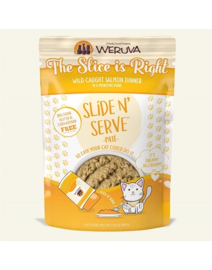Weruva Cat Pates The Slice is Right Wild Caught Salmon Dinner 2.8oz. (Case of 12)