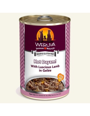 Weruva Dog Hot Dayam! with Luscious Lamb in Gele 14oz. (Case of 12)