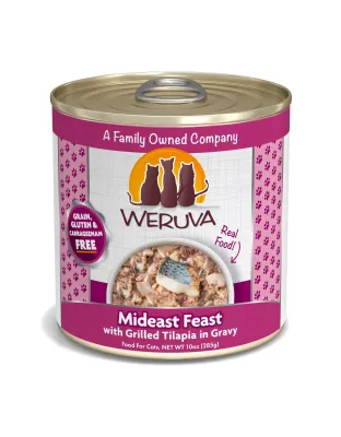 Weruva Cat Mideast Feast with Grilled Tilapia in Gravy 10oz. (Case of 12)