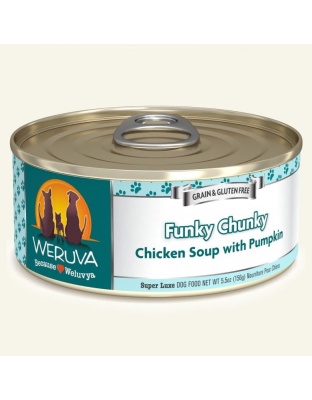 Weruva Dog Funky Chunky Chicken Soup with Pumpkin 5.5oz. (Case of 24)