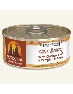 Wok The Dog with Chicken; Beef and Pumpkin in Gravy 5.5oz. (Case of 24)
