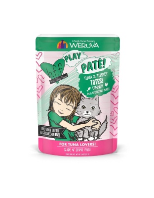 BFF Cat Play Tuna and Turkey Totes! Dinner 3oz. Pouch (Case of 12)