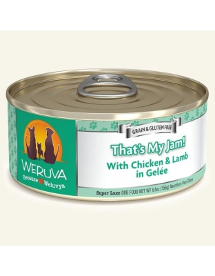 Weruva Dog Thats My Jam! with Chicken and Lamb in Gele 5.5oz. (Case of 24)