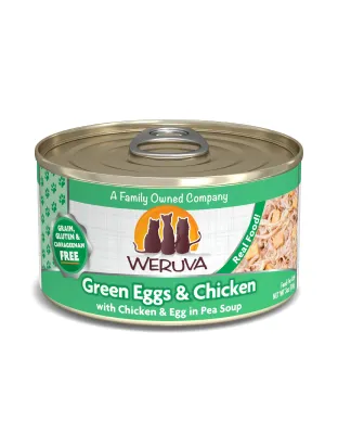 Weruva Cat Green Eggs and Chicken with Chicken and Egg in Pea Soup 3oz. (Case of 24)