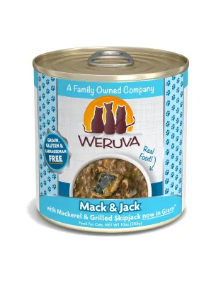 Weruva Cat Mack and Jack with Mackerel and Grilled Skipjack in Gravy 10oz. (Case of 12)