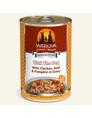 Weruva Wok The Dog With Chicken; Beef And Pumpkin In Gravy 14oz. (Case of 12)