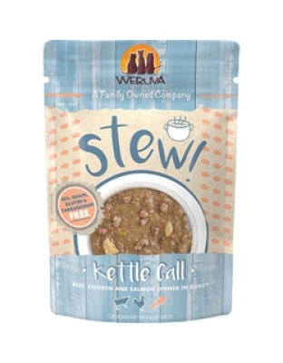 Weruva Cat Stew! Kettle Call Beef; Chicken and Salmon Dinner in Gravy 3oz. Pouch (Case of 12)