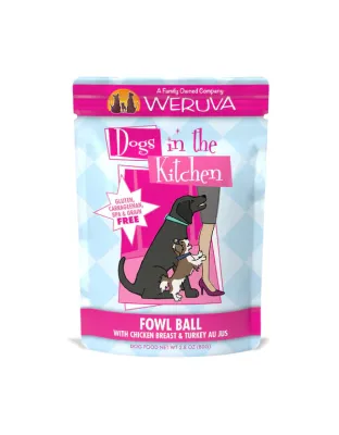 Dogs In The Kitchen Dog Fowl Ball 2.8oz. Pouch (Case of 12)