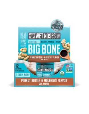 Wet Noses Dog Grain Free Peanut Butter Molasses Big Bones 2oz. (Case of 12)