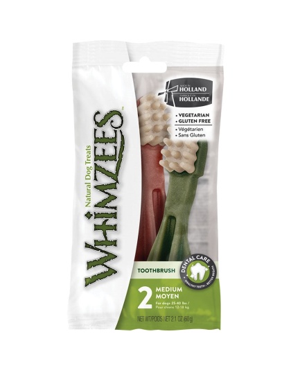 Whimzees Brusheez Medium 24 Pack Wrapped
