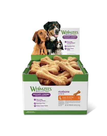Whimzees Bulk Box Ricebone 50 Count