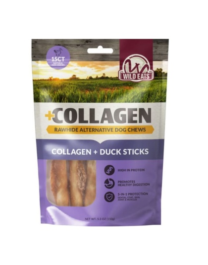 Wild Eats Collagen Retriever Sticks Duck 1 Cm X 5in. -15 Pk