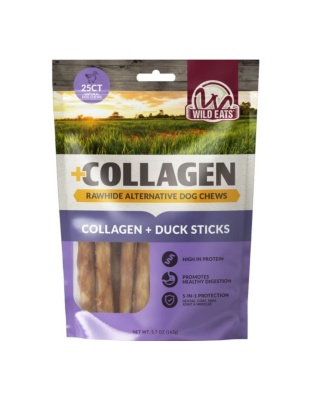 Wild Eats Collagen Retriever Sticks Duck .6 Cm X 5in. -25 Pk