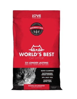 World's Best Cat Litter Multiple Cat Unscented Cat Litter 1ea/15 lb