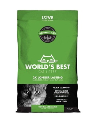 World's Best Cat Litter Original Unscented Cat Litter 1ea/15 lb