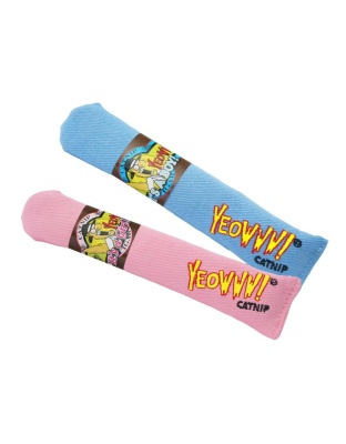 Yeowww! Big Baby Cigars Catnip Toy Pink & Blue 1ea/7 in
