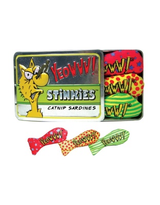 Yeowww! Stinkies Catnip Toy Assorted 1ea/3 in, 3 pk
