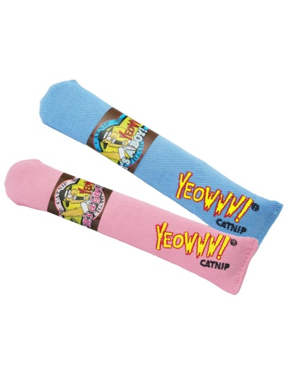 Yeowww! Big Baby Cigars Catnip Toy Blue 1ea/7 in, 12 pk