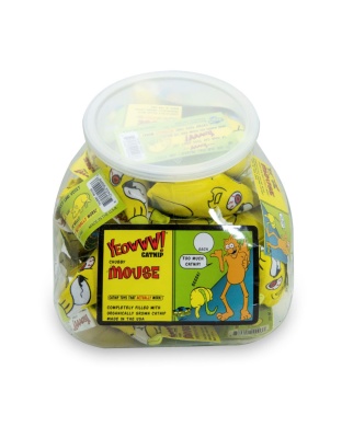 Yeowww! Chubby Mouse Catnip Cat Toy Counter Display Jug 1ea/30 ct