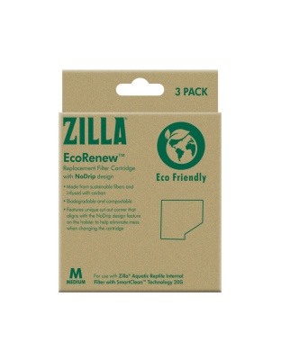 Zilla EcoRenew Filter Cartridges 1ea/Medium 3 pk