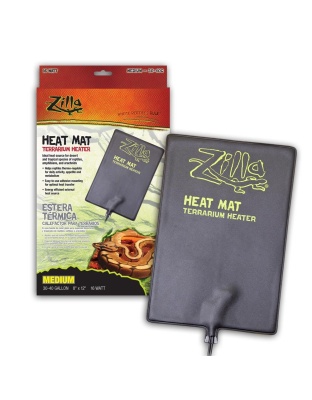 Zilla Terrarium Heat Mats Black 1ea/Medium, 30-40 gal, 16 W