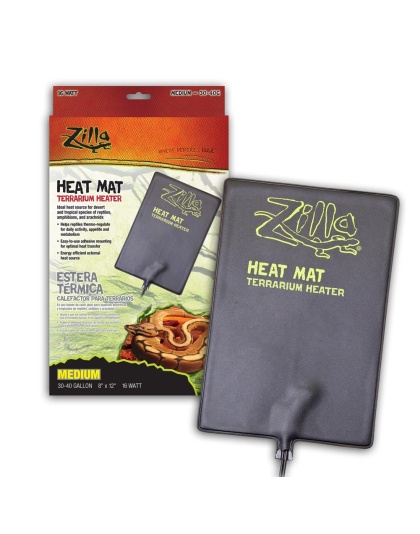 Zilla Terrarium Heat Mats Black 1ea/Medium, 30-40 gal, 16 W