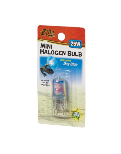 Zilla Light & Heat Mini Halogen Bulbs Day Blue 1ea/25 W