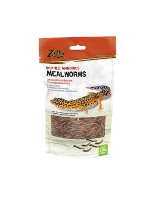 Zilla Reptile Munchies Mealworm 1ea/Resealable Bag, 3.75 oz