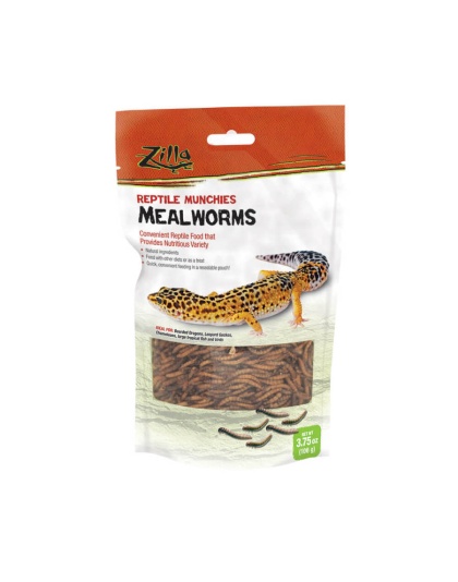 Zilla Reptile Munchies Mealworm 1ea/Resealable Bag, 3.75 oz