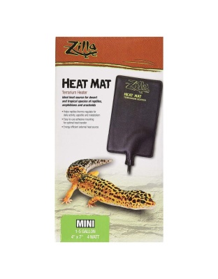 Zilla Terrarium Heat Mats Black 1ea/Mini, 1-5 gal, 4 W