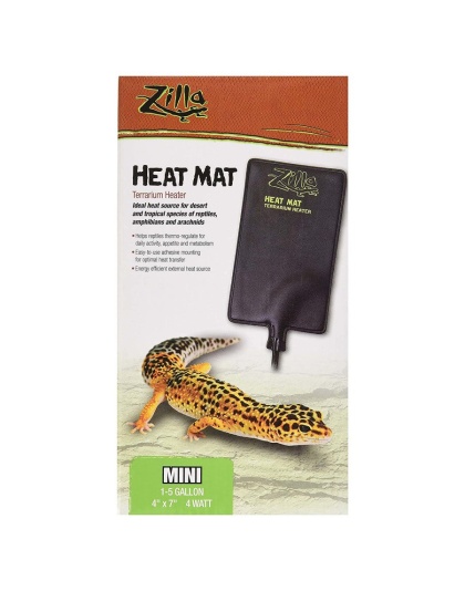 Zilla Terrarium Heat Mats Black 1ea/Mini, 1-5 gal, 4 W