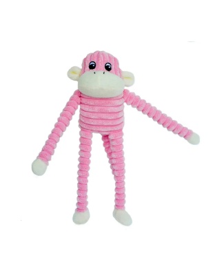 Zippypaws Plush Spencer The Crinkle Monkey Pink  Small