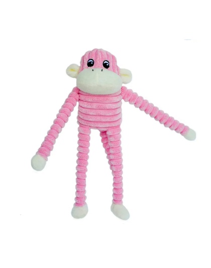 Zippypaws Plush Spencer The Crinkle Monkey Pink  Small