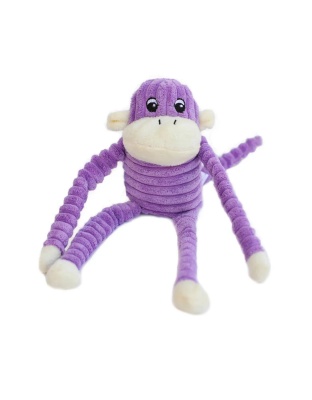 Zippypaws Plush Spencer The Crinkle Monkey Purple Small