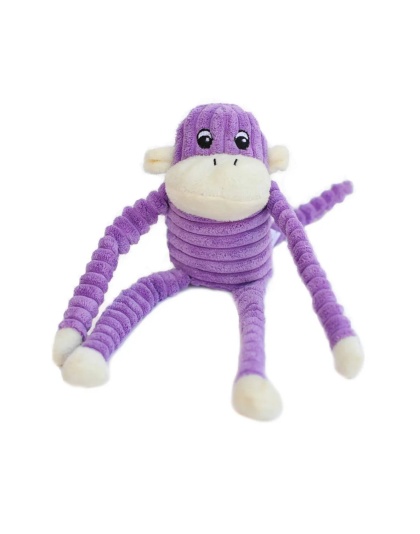 Zippypaws Plush Spencer The Crinkle Monkey Purple Small