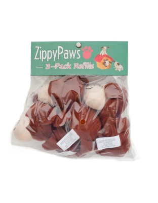 Zippypaws Miniz Monkeys Brown Small-3 Pk