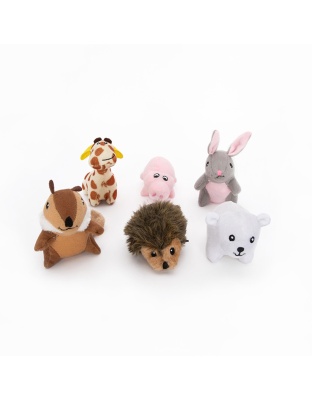 ZippyPaws Miniz Dog Toys Assorted 1ea/XS, 6 pk