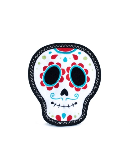 ZippyPaws Z-Stitch Santiago the Sugar Skull Dog Toy 1ea/MD