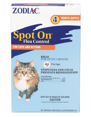 Zodiac Spot On Flea Control for Cats & Kittens 1ea/4 pk