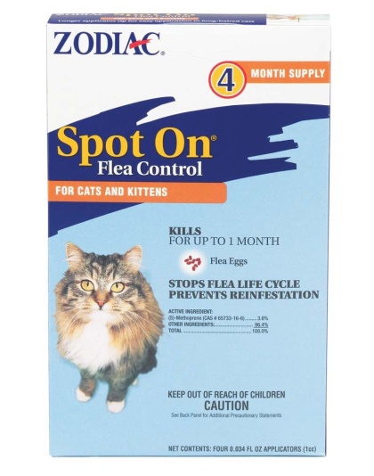 Zodiac Spot On Flea Control for Cats & Kittens 1ea/4 pk