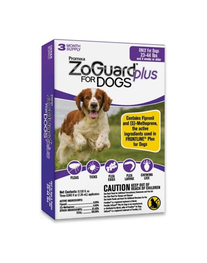 Zoguard Plus Spot-On For Dogs 23-44 Lb-3 Pk