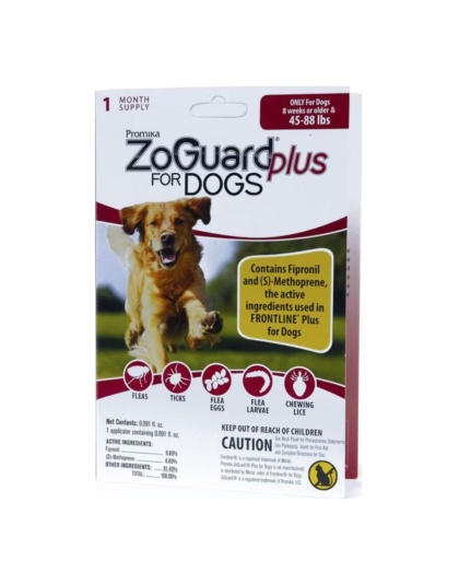 Zoguard Plus Spot-On Singles For Dogs 45-88 Lb-1 Pk
