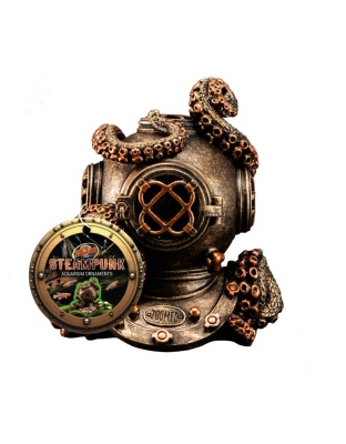 Zoo Med Steampunk Ornament Dive Helmet, 1ea/One Size